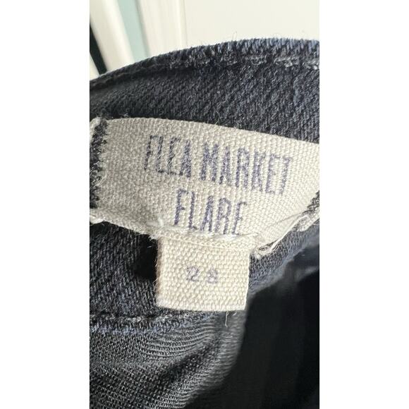 MADEWELL Black Denim Stretchy Flea Market Flare High Rise Cropped Jeans Size 28 - Picture 6 of 7